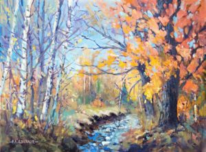 Frank Edwards--Autumn Birches And Maple
