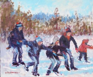 Frank Edwards -- Ice Skating on the Pond