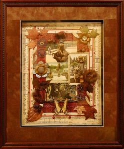 Creative Framing double mat with 3D collage